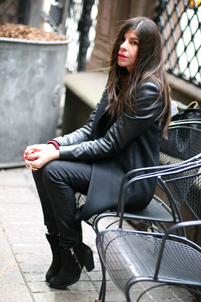 Zara leather sleeves coat, Topshop ambush, Alexander Wang Rocco duffel, Fashion, Outfit
