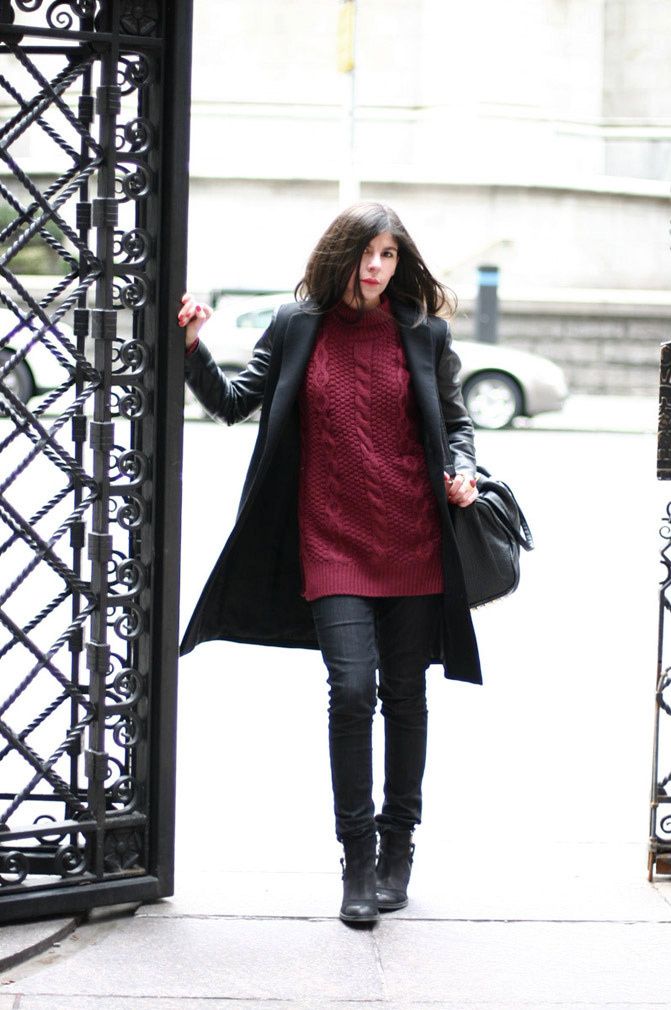 Zara leather sleeves coat, Topshop ambush, Alexander Wang Rocco duffel, Fashion, Outfit