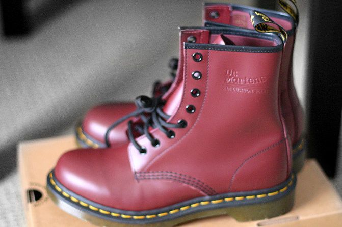 Dr. Martens boots, Cherry Red Dr. Martens boots, Doc Martens Shoes, Fashion
