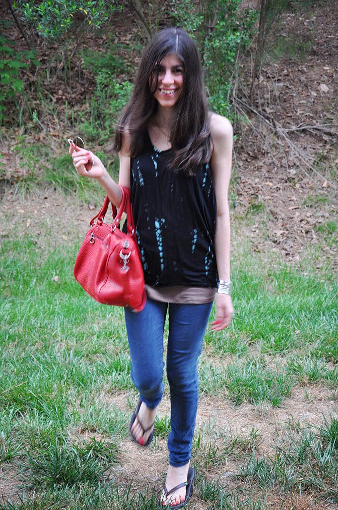 sanuk sandals, lancaster paris bag, karen london jewelry, fashion, outfit