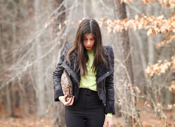 American Apparel riding pants, Neon Fashion, Topshop Ambush boots, Acne boots