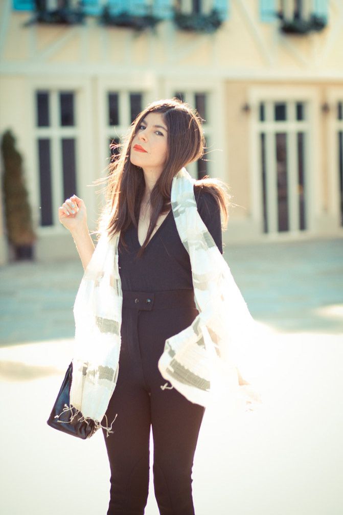Fashion scarf, American Apparel riding pants, Asos pumpkin pumps, Shoes, Chanel