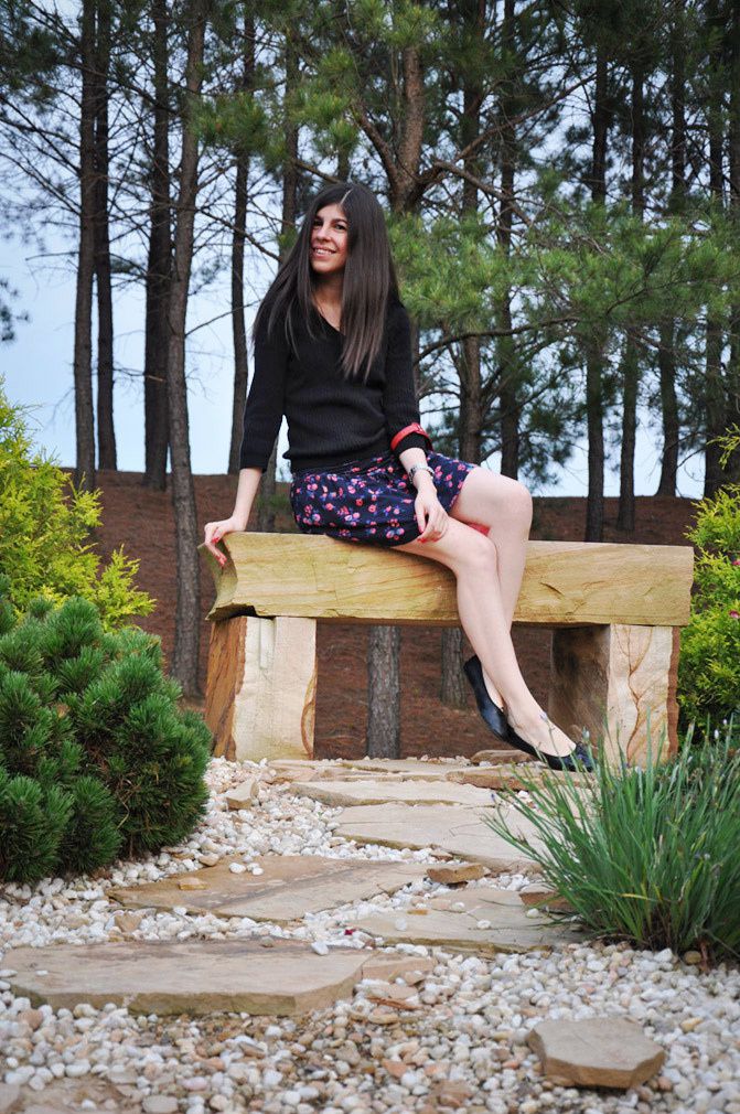 J Crew sweater, Forever 21 Skirt, Fashion, Ballet flats