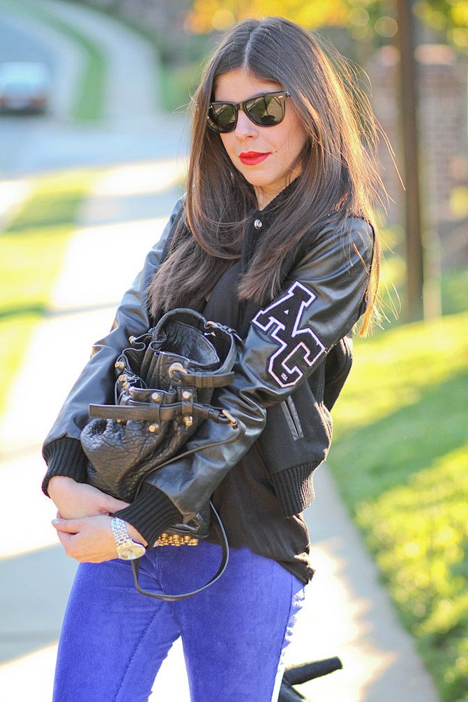 Senso ankle boots, Alexander Wang Diego Bucket Bag, Fashion, Varsity Jacket