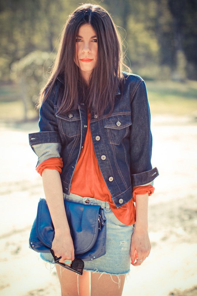 h and m, ray ban wayfarer, gap, diy denim skirt, fashion, outfit, go jane shoes