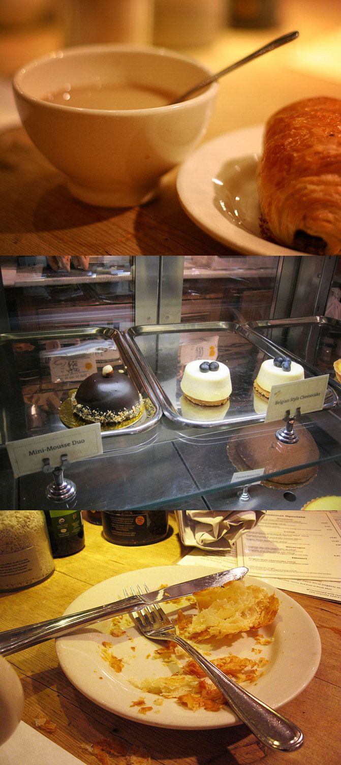 Le Pain Quotidien New York, Alice + Olivia Dress, Zara leather coat, Fashion Week