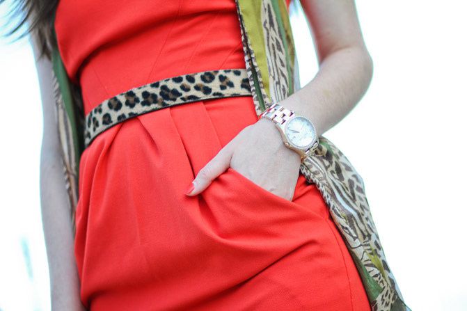 Christian Louboutin Pigalle, Marc by Marc Jacobs henry gold watch, Fashion, red dress, outfit