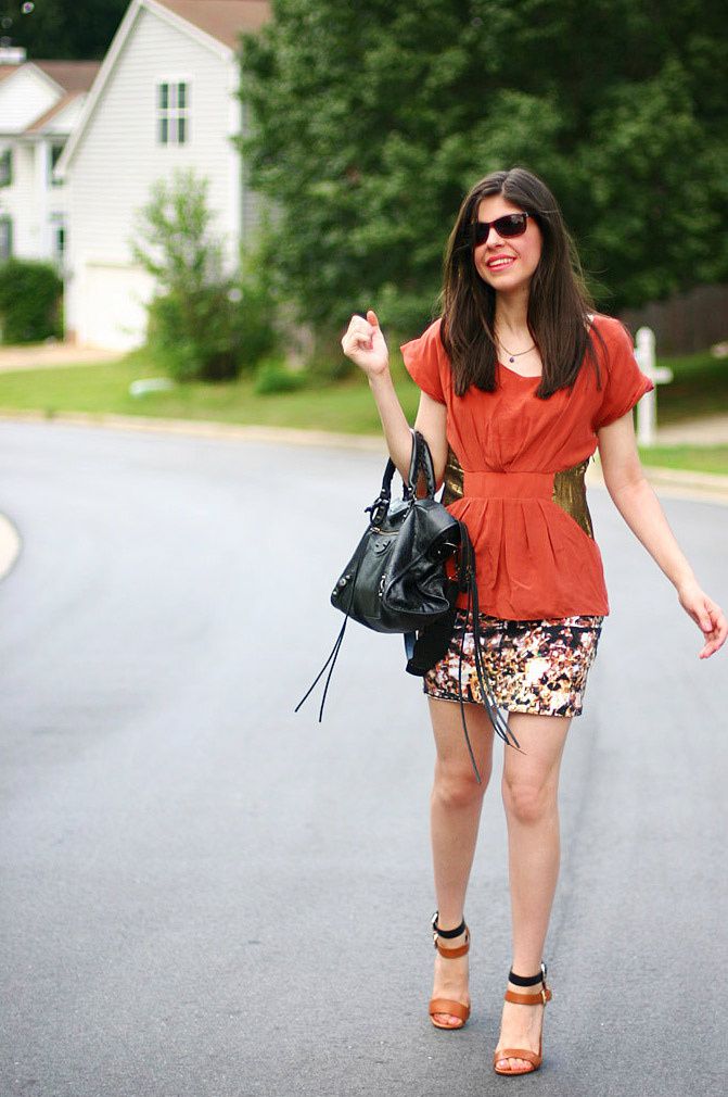 Peplum fashion, Body con, House of Wilde, Zara, Balenciaga bag
