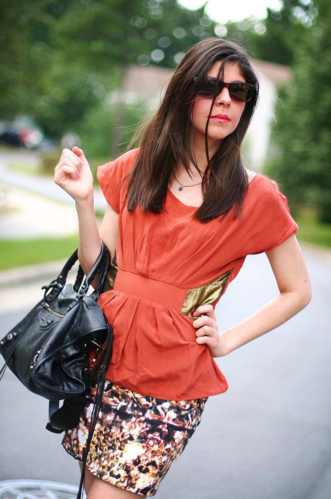 Peplum fashion, Body con, House of Wilde, Zara, Balenciaga bag