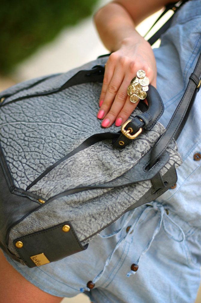 Kooba Pearl denim bag, Fashion, animal print Chanel clogs, Ray Ban WAYFARER SUNGLASSES,
