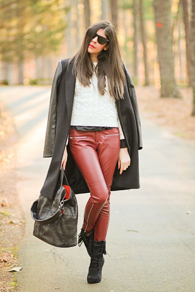 Zara Coat, Fringe and Leather Fashion, Outfit, Fall Fashion