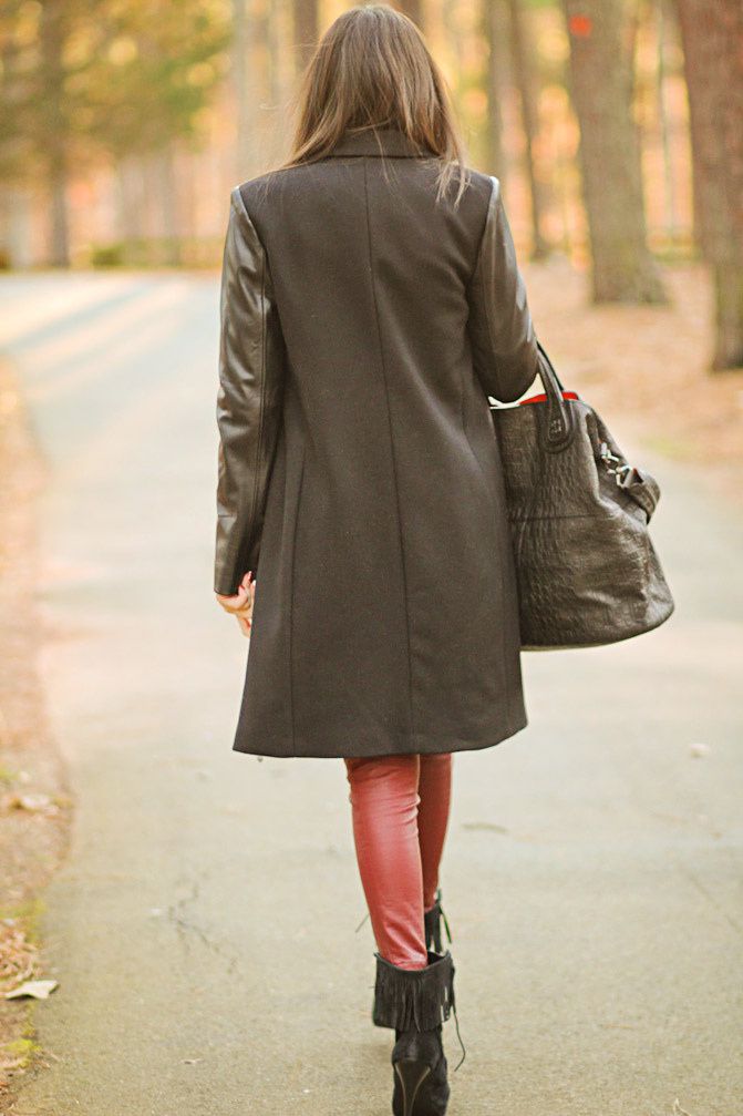 Zara Coat, Fringe and Leather Fashion, Outfit, Fall Fashion