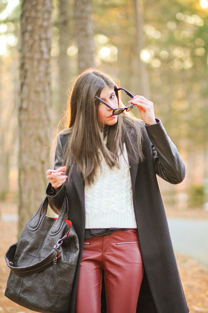 Zara Coat, Fringe and Leather Fashion, Outfit, Fall Fashion