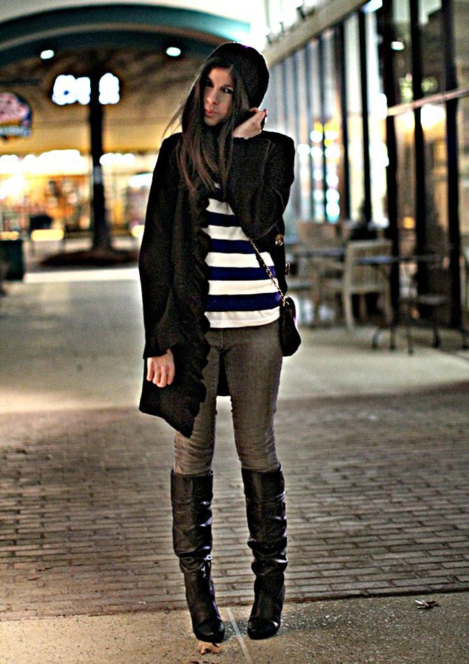 vintage chanel, gucci boots, fashion, fall outfit