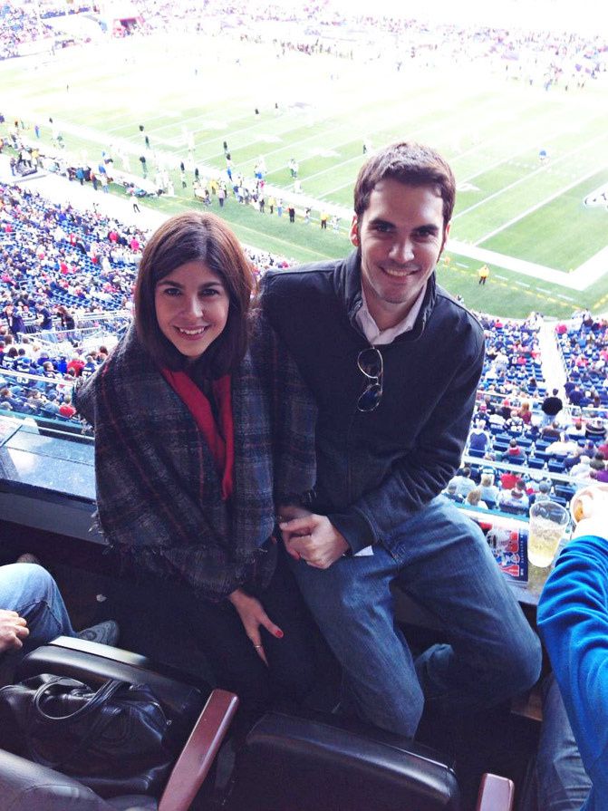 aryn k plaid sweater coat, fashion outfit, new england patriots game, boston