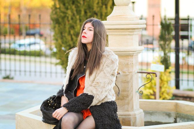Alexander Wang Diego bag, Ombre Faux Fur coat, Topshop Ambush Boots, Asos, fashion outfit,