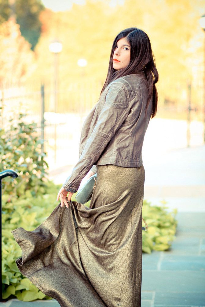 Christian Louboutin Pigalle, Gold Maxi Dress, Rebecca Minkoff MAC bag, Fashion Outfit