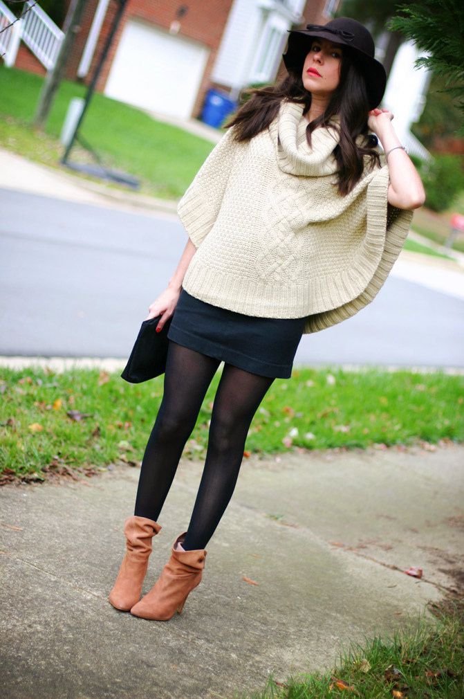 Winter Fashion Outfit, Cowl Neck, Cable Knit, Pull Me Pumps