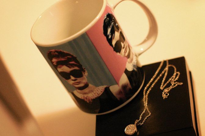 Christmas, Audrey Hepburn coffee mug