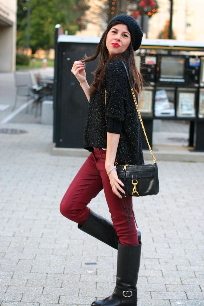 Riding Boots, Asos, Batwing Sweater, Hudson skinny jeans, Fashion Outfit