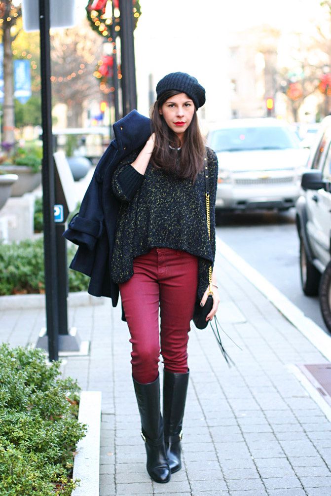 Riding Boots, Asos, Batwing Sweater, Hudson skinny jeans, Fashion Outfit