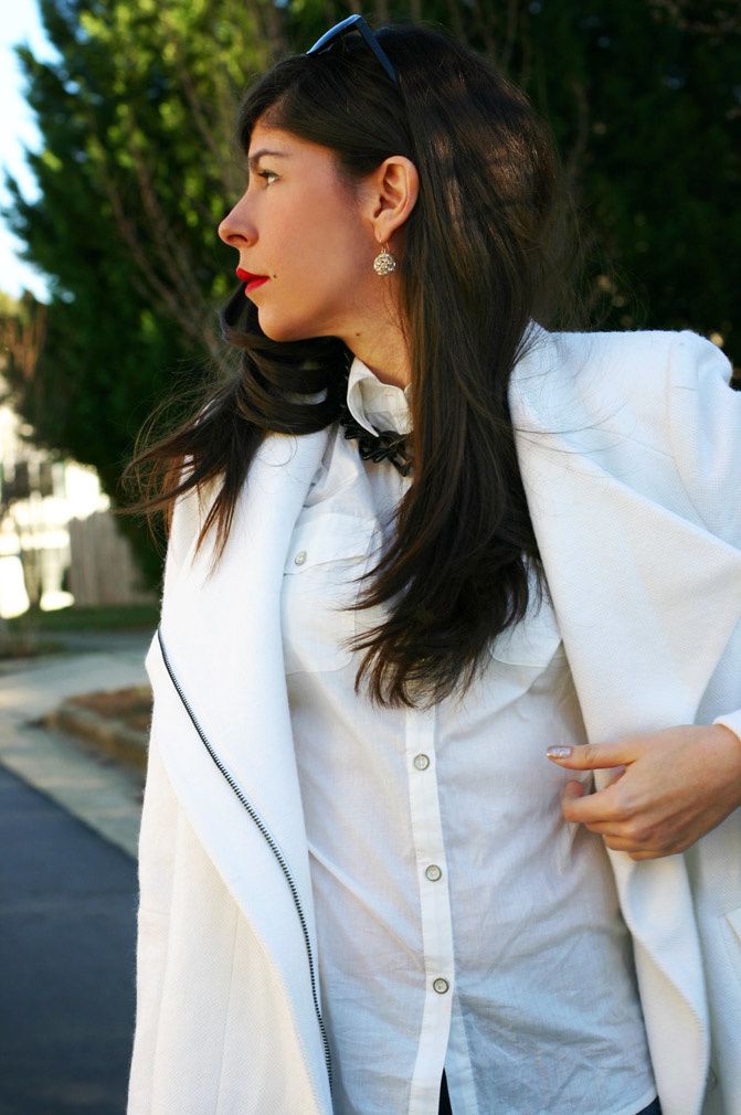 white coat, topshop over the knee boots, balenciaga classic city moto bag, fashion, outfit, red lipstick