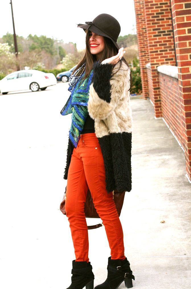 zara ankle boots, zebra scarf, coach sabrina bag, fashion outfit