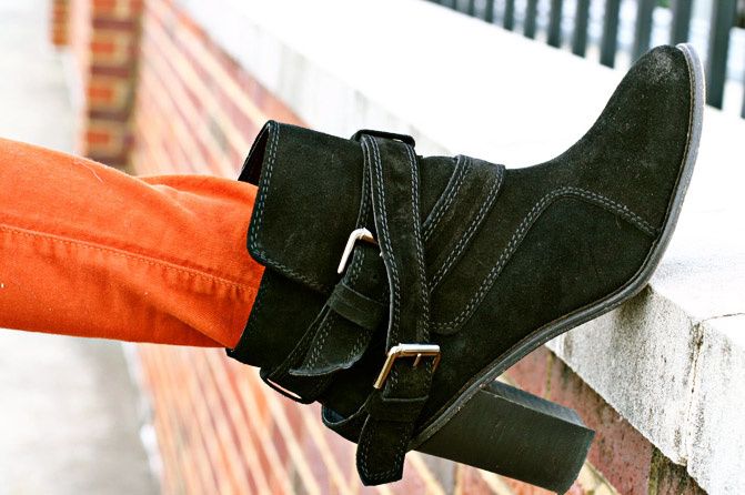 zara ankle boots, zebra scarf, coach sabrina bag, fashion outfit