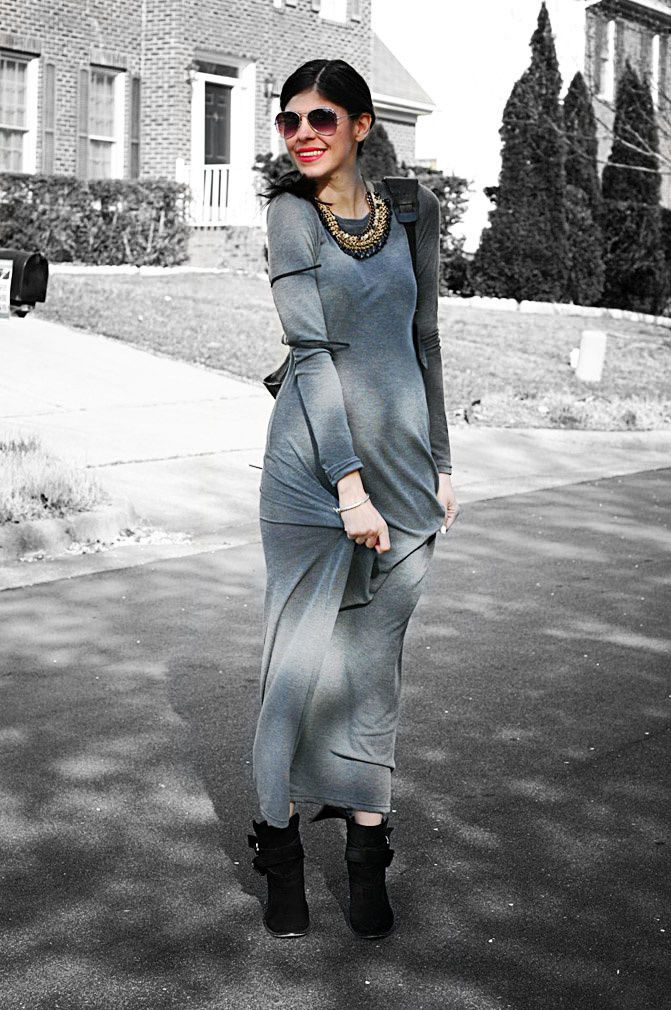 zara ankle boots, maxi dress, fashion, zara necklace, outfit, balenciaga bag
