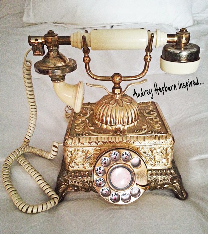 vintage phone, audrey hepburn, breakfast at tiffanys
