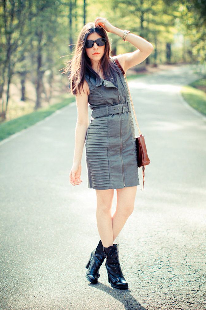 short dress, fashion, rebecca minkoff mac bag, heel boots
