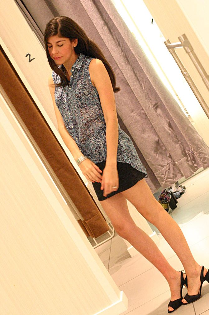 H&M blouse, H&M heels, fashionchalet