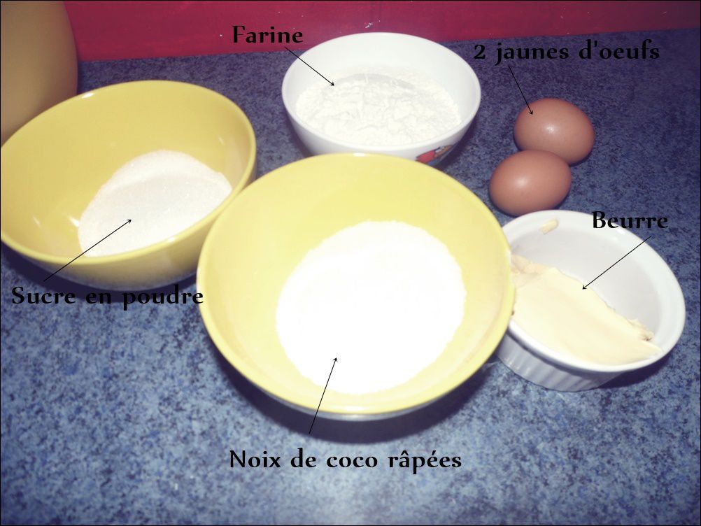 Galettes bretonnes à la noix de coco.