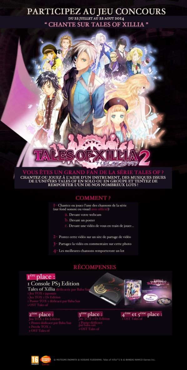 Grand jeu concours Tales of Xillia 2