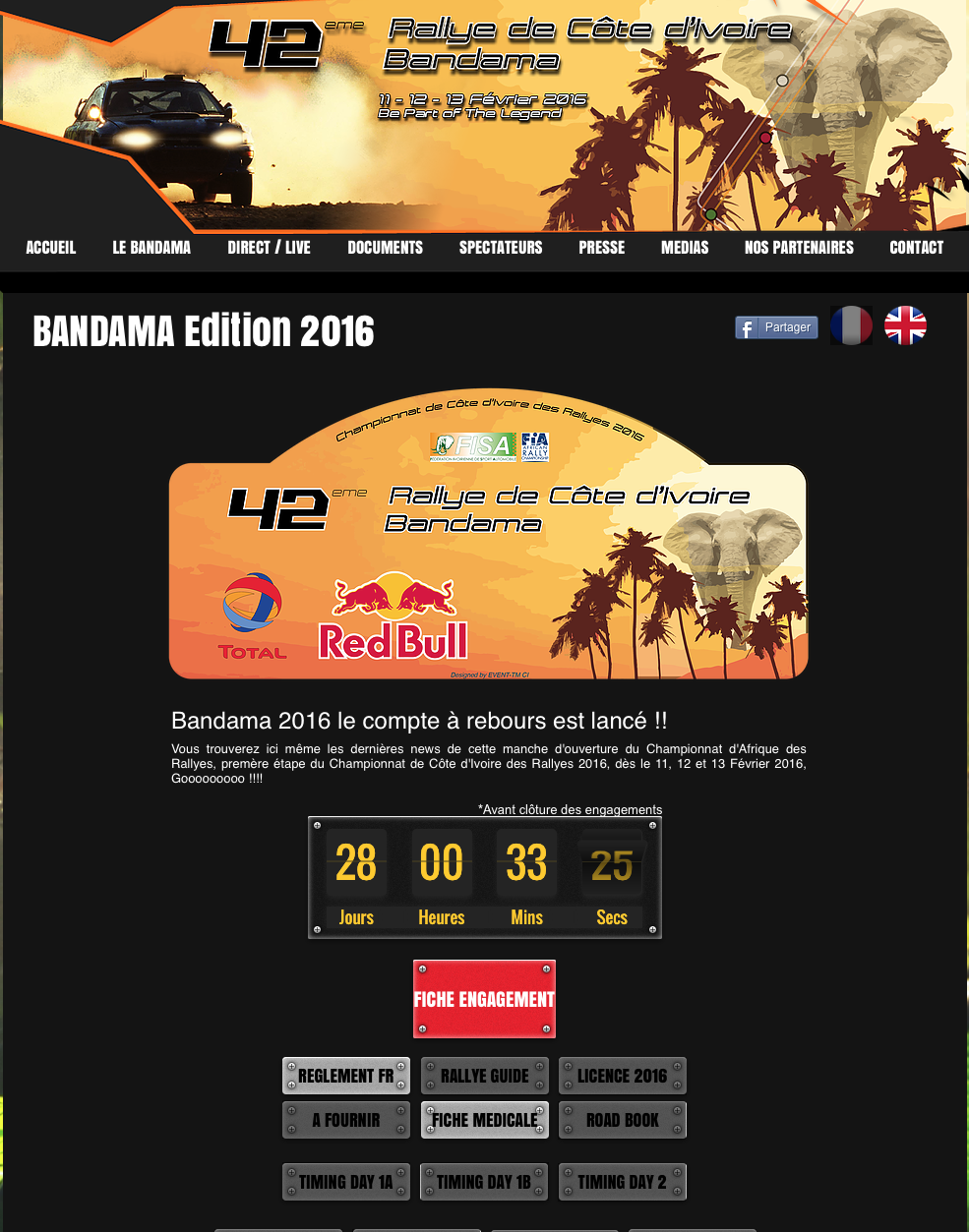 Rallye Bandama Côte d'Ivoire 2016.....