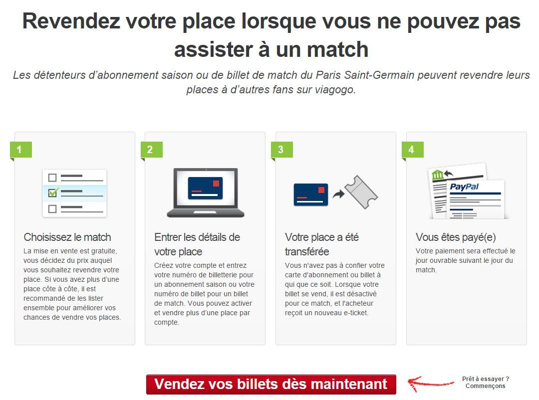 PSG-Caen : Comment faire pour remettre en vente votre place sur Viagogo -  AU CŒUR DU PSG
