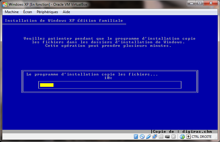 installez Windows 7 sur XP en utilisant USB pour transférer