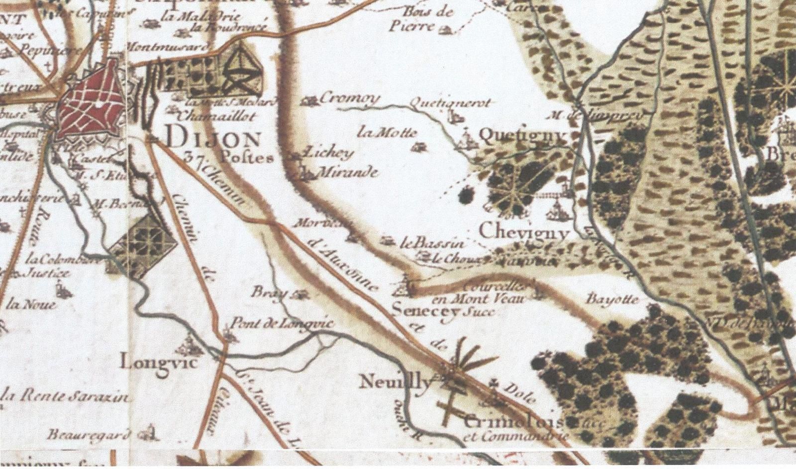 Extrait de la carte de Cassini - 1873