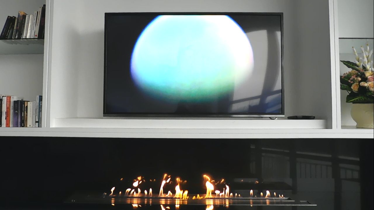 Télévision et cheminée ethanol cheminée ethanol design, foyer et ...