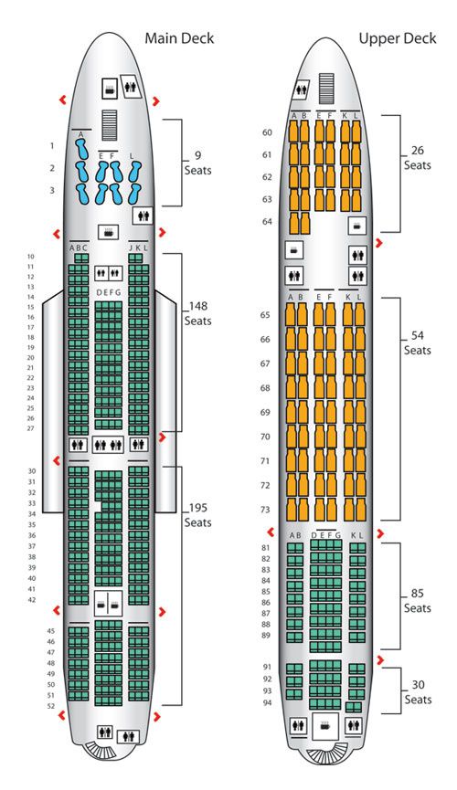 Le plan intérieur des A380 d'Air France - AF-A380-flights.over-blog.com