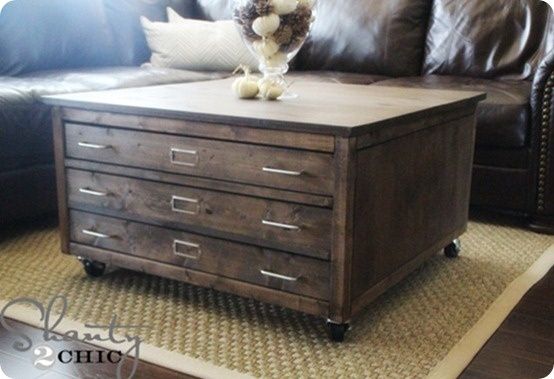 coffee table plans storage
