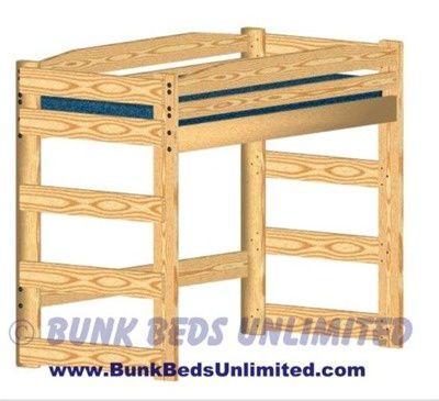 wood bed loft plans