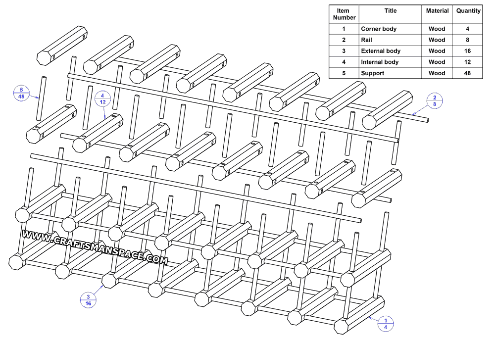 wine rack kits and plans