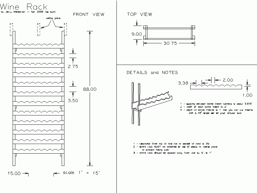 wine rack kits and plans