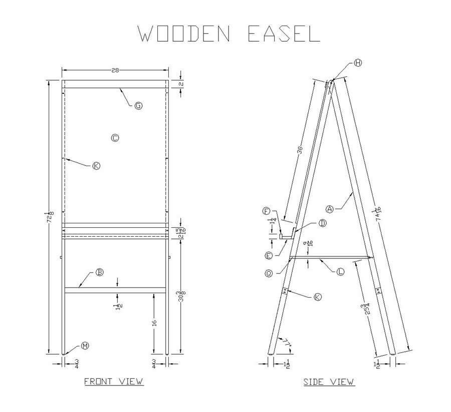 wooden easel plans free