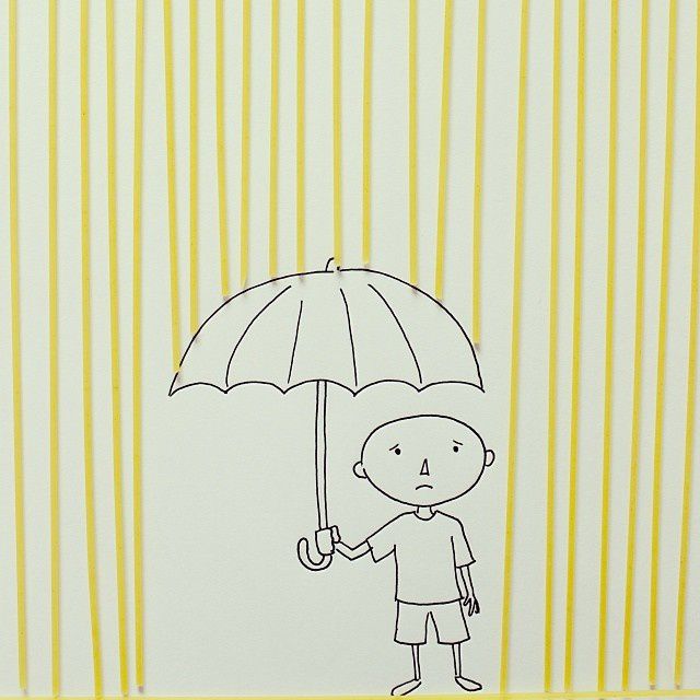 Lluvia de fideos #sketch #rain - Javier Pérez