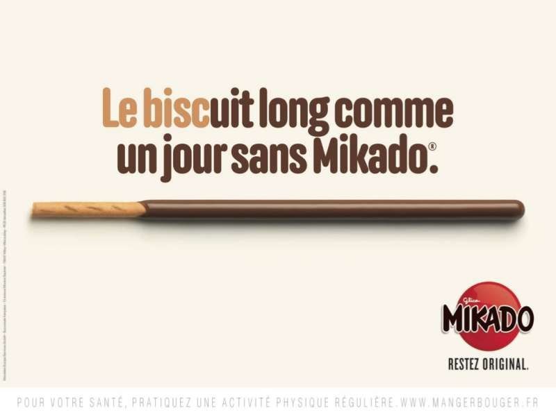 "Restez original" | Agence : Jésus, Paris, France, pour les biscuits Mikado du groupe Mondelez (mai 2014)