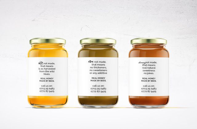 Wild Raw Honey - Eat now foods Uganda (miel bio) | Design : Derrick Egessa, Kampala, Uganda (juin 2015)