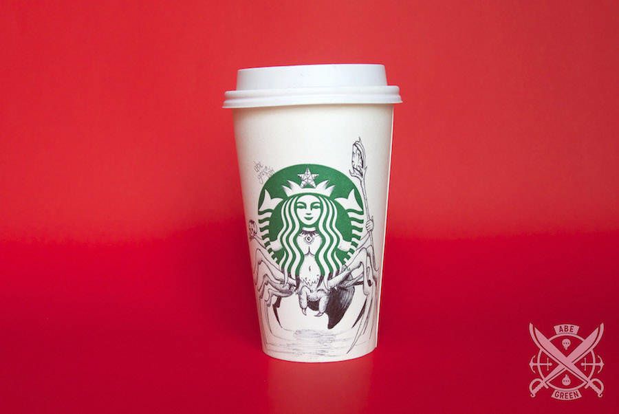 "The Secret Life of the Starbucks Siren"  | Illustrations : © Abe Green (www.theabegreen.com)