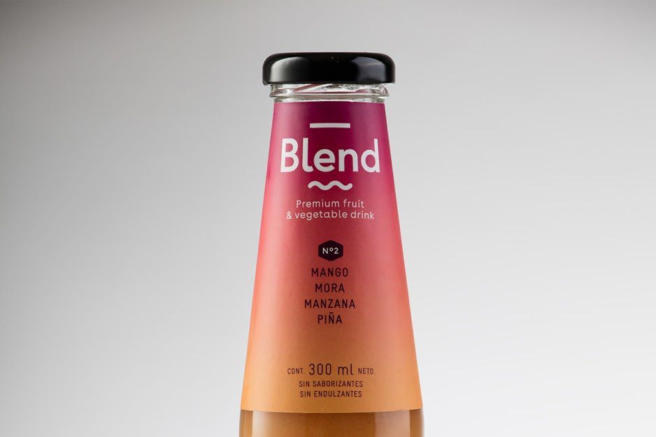 Blend (jus de fruits premium) | Design : Siegenthaler &Co, Bogotá, Colombia (février 2016)
